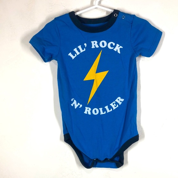 Junk Food blue bodysuit size 9-12 months - Picture 1 of 7